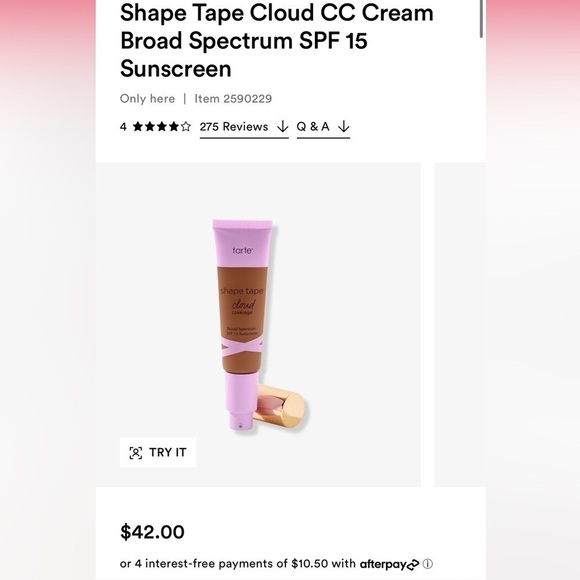 Shape tape cloud coverage Tarte - Picture 2 of 2
